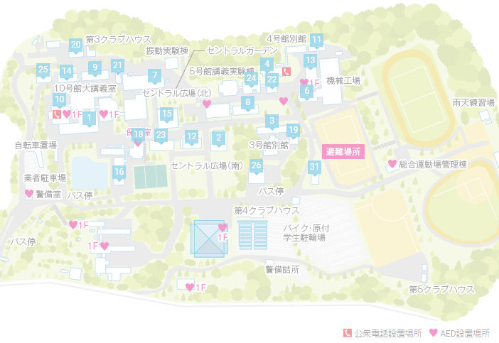 愛知工業大学八草キャンパスマップ