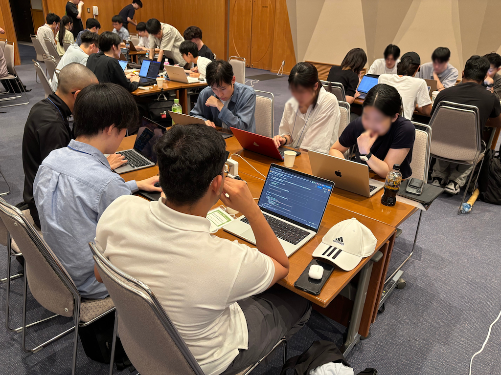 ハッカソンの作業風景